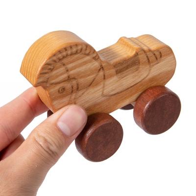 China Baby Natural Kids Toy Cars Animals and Vintage Push Car Toddler Montessori Wooden Toy for sale