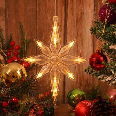 China Christmas Light Sucker Type Christmas Led String Lights Star Sucker Light LED Wire Light For Room Window Wall Decoration for sale