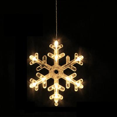 China Snowflakes Battery Operated Fairy Lights LED Window Curtain Sucker Type Christmas Fairy Lights for sale