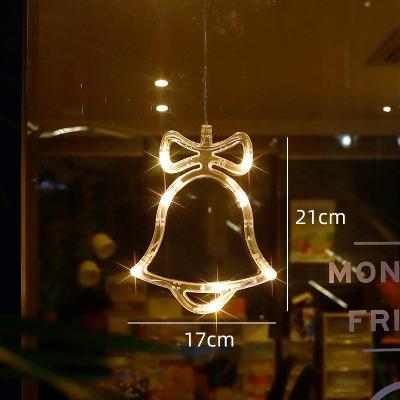 China Christmas Light Sucker Type Christmas Bell Led Light Outdoor Window Decorative Led Lights For Window Wall Door for sale