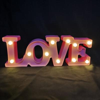 China Beautiful White Connection Love Letter LED Night Lights Marquee Sign Alphabet Lamp for sale