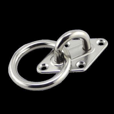 China Durable Stainless Boat Ring Diamond Pad Eye Plate from Marine Hardware Fittings Marine Hardware for sale