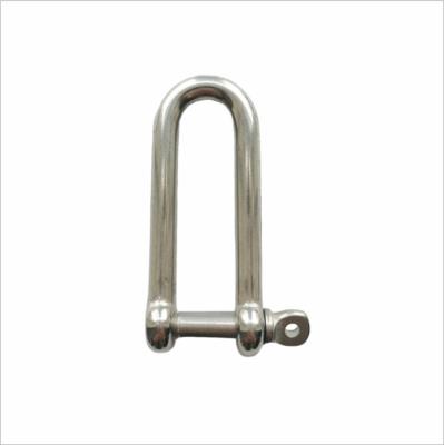 China Heavy Industry Long D Type Stainless Steel Shackle With Screw for sale