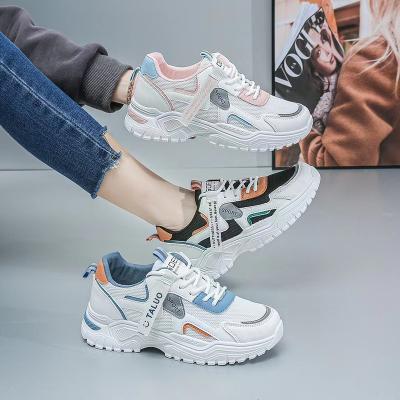 China Hot Selling Fashion Trend FC53 PU Thick Sole The New Sock Non-slip Flat Running Shoe Casual Sneakers For Outdoor Activities Ladies for sale