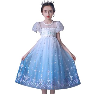 China MQATZ INS Amazon Snow Sale Princess Girl Birthday Party Queen Elsa Dress BlingBling Halloween Washable Hot Dress for sale