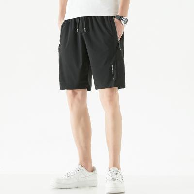 China Men's Summer Mid Length Gym Zipper Pocket Shorts QUICK DRY Casual Elastic Drawstring Waist for sale