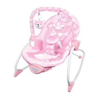 China Baby Music Rocking Chair Toys Safety Electric Vibrating Soothing Hanging Soft Rocking Chair Folding Vibration Rebound Chair 64*48*62cm for sale