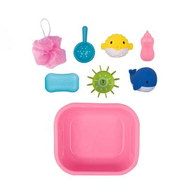 China Kids Plastic Bathtub Water Play Toys Floating Baby Bathing Floating Animal Toys Summer Beach Silicone Bath Swimming Toys 16*18.5cm for sale