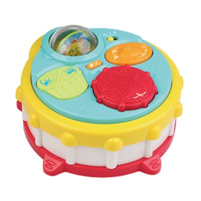 China Battery Operated Toy Early Education Baby Electronic Light and Music Drum Toy Portable Stories Hand Clap Drum Toys Baby Musical Instrument Toy for sale