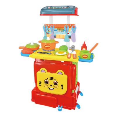 China Plastic Children's Colorful Kitchen Cooking Education Game Toy Set Kitchen Kids Toys for sale