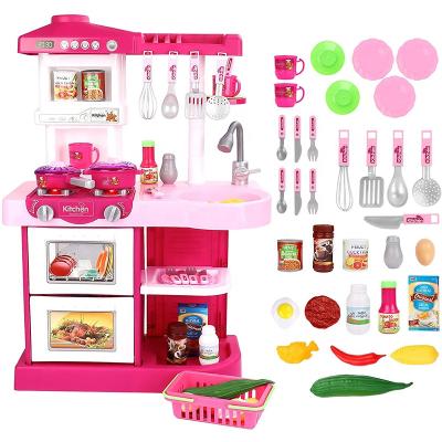 China Kitchen Toys Chef Play Toy Kitchen Play Set Food Play Set Small Kitchen Toy Role Playing Game Pretend Food, Cooking & Basting with Sounds&Lights for Kids for sale