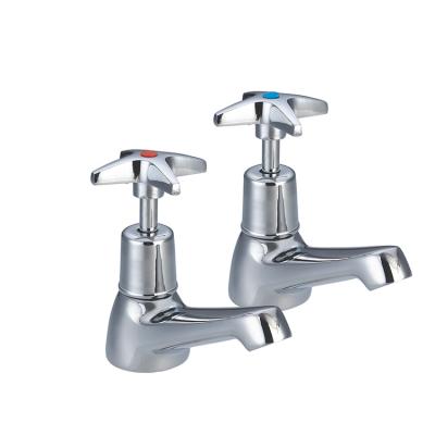 China Hot Sale Brass Double Handle Basin Washing Pairs Mixers Tap Water Faucet for sale