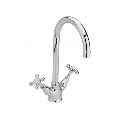 China Pull Out Spray Two Lever Double Handles Pull Down Kitchen Mixer Tap Faucets for sale