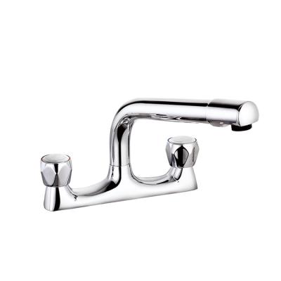 China Other Double Handles Apron Mounted Sink Kitchen Mixer Tap Faucets for sale