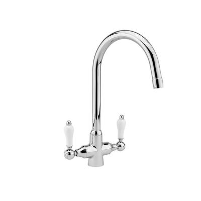 China Other Tall Brass Dule Handle Water Faucet Kitchen Mixers Taps Kitchen Faucets for sale