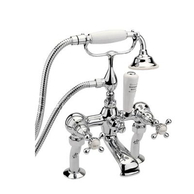 China Without Slide Bar Factory Price Two Handle Faucet Deck Mounted Shower Mixer Taps Faucets for sale