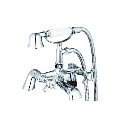 China Without Slide Bar Bathtub Faucet Square Two Handle Water Taps Mixer Taps Bathroom for sale