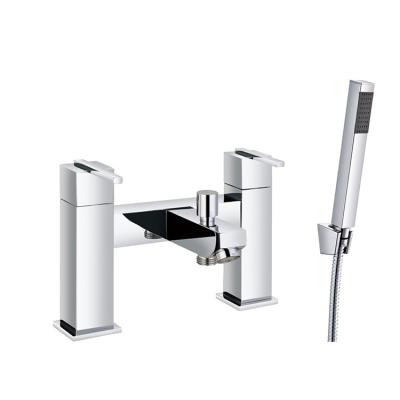 China Without Slide Bar Ireland Hot Sale Bathroom Waterfall Double Handle Bath Waterfall Mixers Tap Water Tap for sale