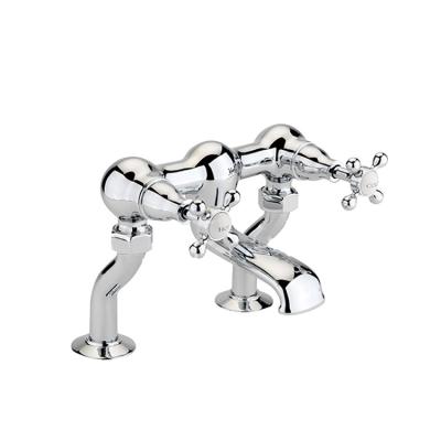 China 2022 Thick Brass Handleless Slide Bar Double Deck Mounted Antique Faucet Water Mixers Taps On Bathtub for sale