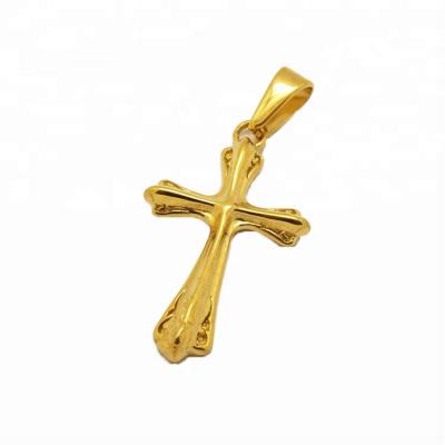 China Lead& Olivia Cross Pendant Gold Wholesale Latest Design Religious Jesus Jewelry 18K Nickel Free Small Charm Stainless Steel for sale