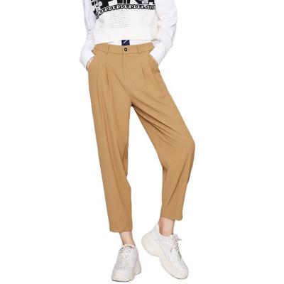 China 2022 Anti-Wrinkle Office Casual Draped Pencil Pants For Women Works Trousers For Ladies for sale