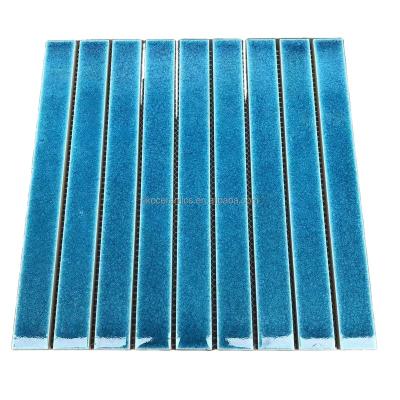 China Dappled Floor Oven Change Ice Slot Mosaic Bathroom Kitchen Strip Slab 30*300 Bathroom Background Wall for sale