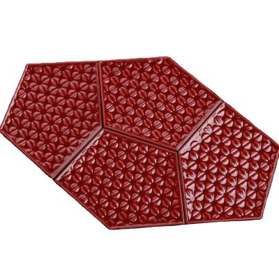 China Modern Mediterranean Modern Flat Mold Surface Is Mixed Profiled Pentagonal Tile Foshan Tile for sale