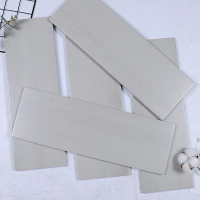 China Factory Wholesale Modern Wave Edge Gray Glossy Bathroom And Kitchen Tile Bathroom And Kitchen Wall Tiles for sale