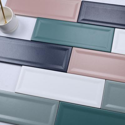 China High Safety Macarone Series Decorating Ceramic Bathroom Tiles All-Porcelain Concave-convex Wall Tile for sale