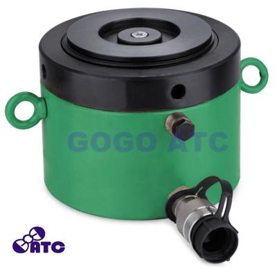 China Carbon Steel Most Pancake Locknut Cylinders 60-520 Ton Compact CLP Series Cavity Plunger Hydraulic Cylinder for sale