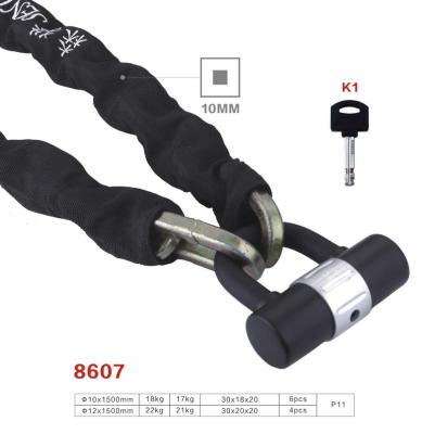 China 2021 Most Popular Bicycle Coil Stainless Steel Zipper Reset Bicycle Chain Lock for sale