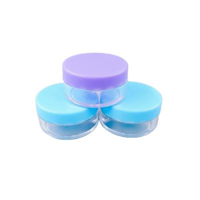 China 10ml  Loose Powder Cosmetic Container Jar Colorful Plastic  PJ1008 for sale