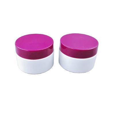 China 15ml double wall cosmetic plastic jars with lids plastic face cream jar plastic jar container for sale