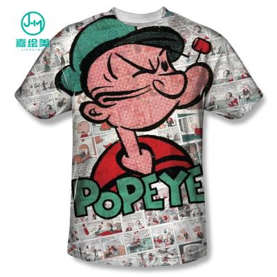 China Fashion cheap latest custom men's casual t-shirt JHM sublimation printing anti-shrink for sale