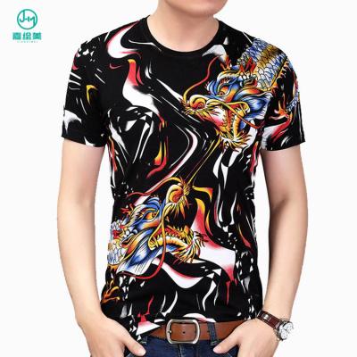 China JHM Anti-Shrink Cheap Full Color T-shirt Print, Custom Bamboo Fiber Cotton Advertising T-shirt Wholesale for sale