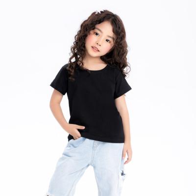 China New Design JHM YC3303 Black Sportswear Spandex Anti-shrink Polyester Fitted Slim Kids T-shirt for sale