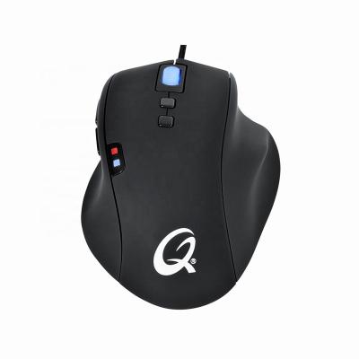 China Programmable Finger QPAD 5K Gaming MICE 1000Hz 7 Buttons Game 5040CPI Optical Wired Mouse for sale