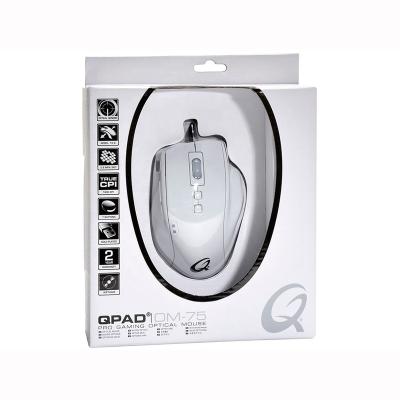 China White Finger Professional Wired Optical Mouse IPC 1600 5 Finger Grip Ergonomic Design Buttons Qpad OM-75 Programmable Gaming Mouse 7 for sale