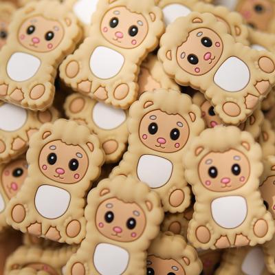 China Eco-friendly Silicone Sheep Beads Baby Molar Beads Diy Accessories Beads Bulk 5pc Wholesale for sale