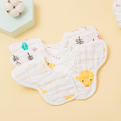 China Baby Supplies Washable Newborn Cotton Bib Material Eating Anti-dirty Bib Wholesale for sale