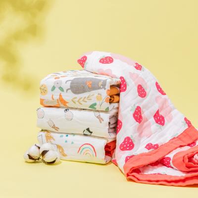 China Wholesale Newborn Towel Child Safe Pure Cotton Bath Cartoon Baby Blanket Gift Material Newborn for sale