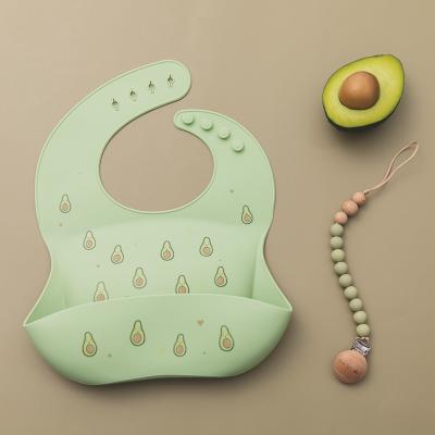 China Silicone Bib BPA Free Newborn Environmental Friendly Material Dirty Resistant Waterproof Silicone Bib for sale