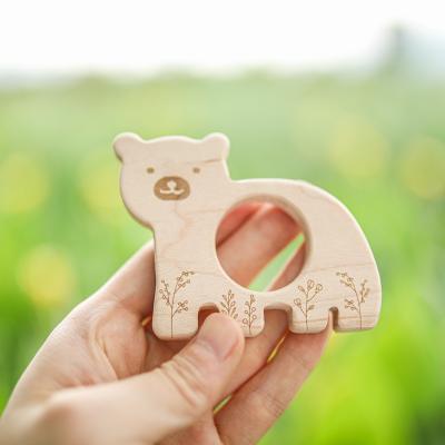 China Soft Toy Wooden Animal Teether Baby Chew Toys To Relieve Toothache Teether Wholesale for sale