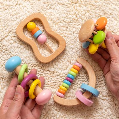 China Soft Toy Baby Toy Set Teething Hand Cranked Teether Rattle Set Gift Wholesale for sale