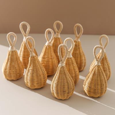 China Infant Toy Music Hand Bell Rattan Hand Bell Education Attention Training Musical Weaving Toy for sale