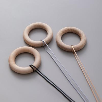 China Soft Tooth Ring Edible Material from Toy Diy Necklace Maple Wood Ring Environmentally Friendly Natural Wood for sale