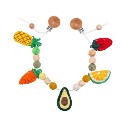 China BPA Free Baby Toy Baby Bed Chain Garland Sensory Tropical Fruit Edible Material for sale