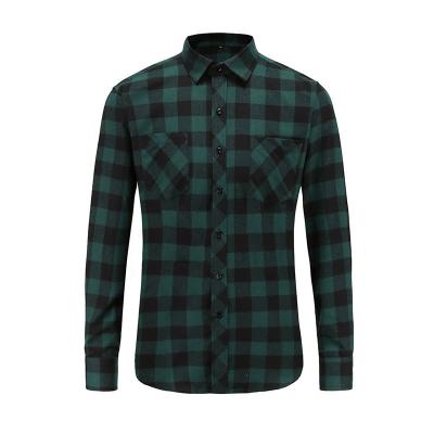 China High Quality Custom Made Men's Plaid Checked Shirt 50% Casual Shirt Cotton Skin-Friendly Fall Men's Spring Factory Price for sale