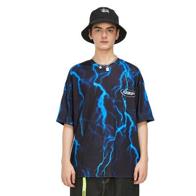 China Digital Logo Oversized Mens Printed T Shirt Breathable Custom Summer O-Neck Full Casual T-shirt Hip Pop Printing T-Shirt For Men for sale