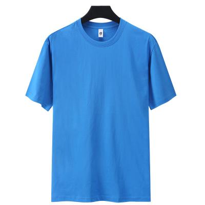 China Breathable Hot Sale 100%Cotton Blank T-shirt For Men's High Quality Custom Made T-shirt Solid Color Crewneck Knitted Casual T-shirt for sale